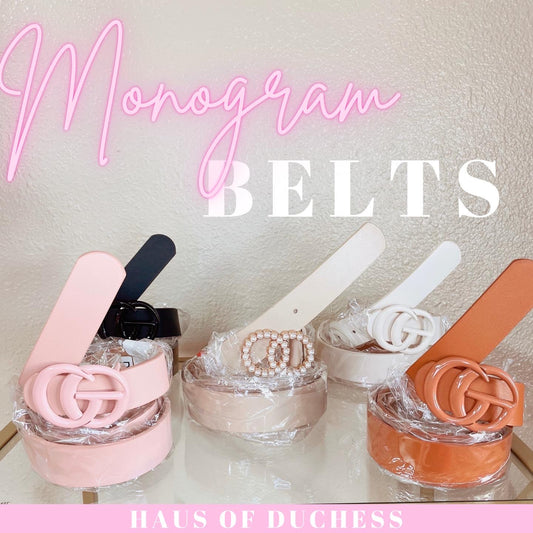 GG monogram belts