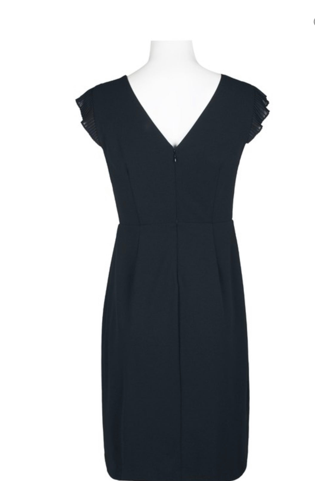 Black Scuba dress with accent shoulders