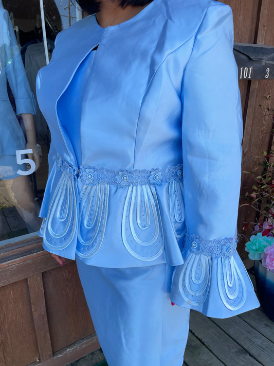 Light blue ladies suit