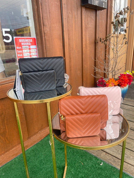 Crossbody bags with wallet sets